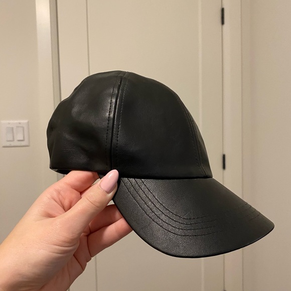 NWOT Faux Leather Hat - Picture 1 of 4